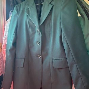 SM/XS Devon aire size 8 green hunt coat English horse show coat jacket